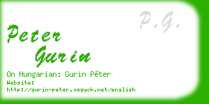 peter gurin business card